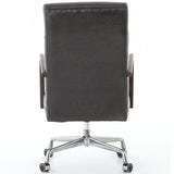Bryson Leather Desk Chair, Chaps Ebony-High Fashion Home