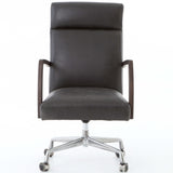 Bryson Leather Desk Chair, Chaps Ebony-High Fashion Home