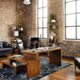 Bryson Leather Desk Chair, Chaps Ebony-High Fashion Home