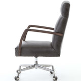 Bryson Leather Desk Chair, Chaps Ebony-High Fashion Home