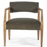 Tyler Arm Chair, Modern Velvet Loden-Furniture - Chairs-High Fashion Home
