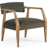Tyler Arm Chair, Modern Velvet Loden-Furniture - Chairs-High Fashion Home