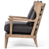 Lennon Leather Chair, Heirloom Black-Furniture - Chairs-High Fashion Home
