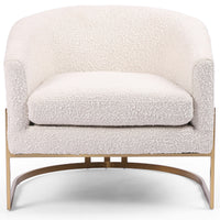 Corbin Chair, Knoll Natural/Satin Brass-Furniture - Chairs-High Fashion Home