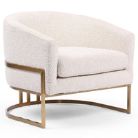 Corbin Chair, Knoll Natural/Satin Brass-Furniture - Chairs-High Fashion Home