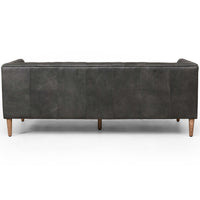 William 75" Leather Sofa, Natural Washed Ebony-Furniture - Sofas-High Fashion Home