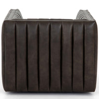 Augustine Leather Swivel Chair, Deacon Wolf-Furniture - Chairs-High Fashion Home