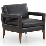 Olson Leather Chair, Sonoma Black-Furniture - Chairs-High Fashion Home