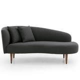 Luna LAF Chaise, Fiqa Boucle Charcoal by Four Hands
