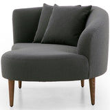 Luna LAF Chaise, Fiqa Boucle Charcoal by Four Hands