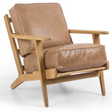 Brooks Leather Lounge Chair, Palomino