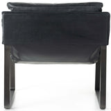 Emmett Leather Sling Chair, Dakota Black-Furniture - Chairs-High Fashion Home