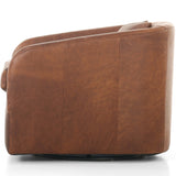 Topanga Leather Swivel Chair, Heirloom Sienna-Furniture - Chairs-High Fashion Home
