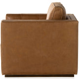 Kiera Leather Swivel Chair, Palermo Cognac by Four Hands