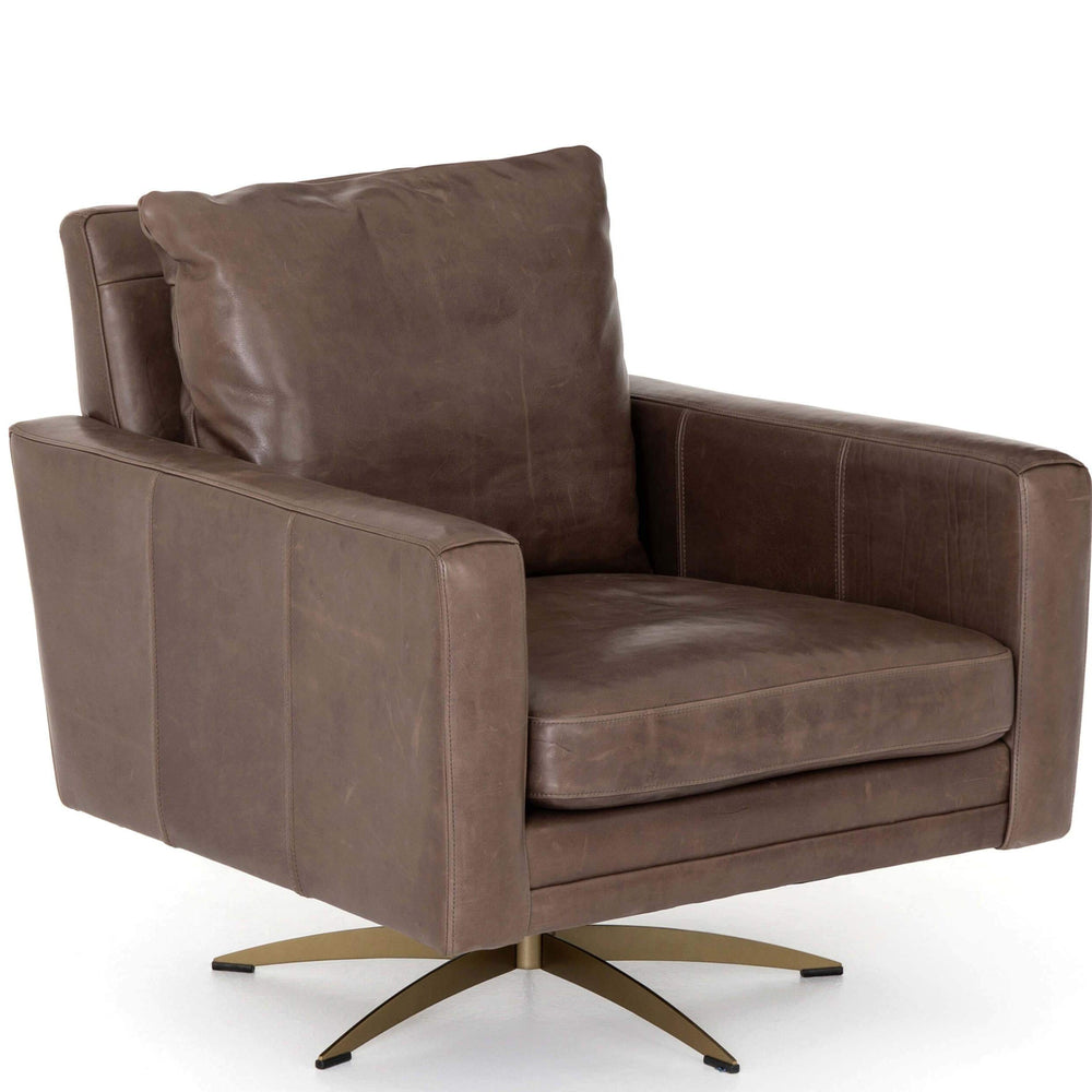 Lyndon Swivel Chair, Dakota Fossil-Furniture - Chairs-High Fashion Home
