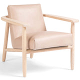 Arnett Leather Chair, Harness Burlap-Furniture - Chairs-High Fashion Home
