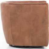 Hanover Leather Swivel Chair, Heirloom Sienna-Furniture - Chairs-High Fashion Home