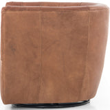 Hanover Leather Swivel Chair, Heirloom Sienna-Furniture - Chairs-High Fashion Home
