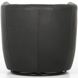 Hanover Leather Swivel Chair, Heirloom Black-Furniture - Chairs-High Fashion Home