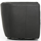 Hanover Leather Swivel Chair, Heirloom Black-Furniture - Chairs-High Fashion Home