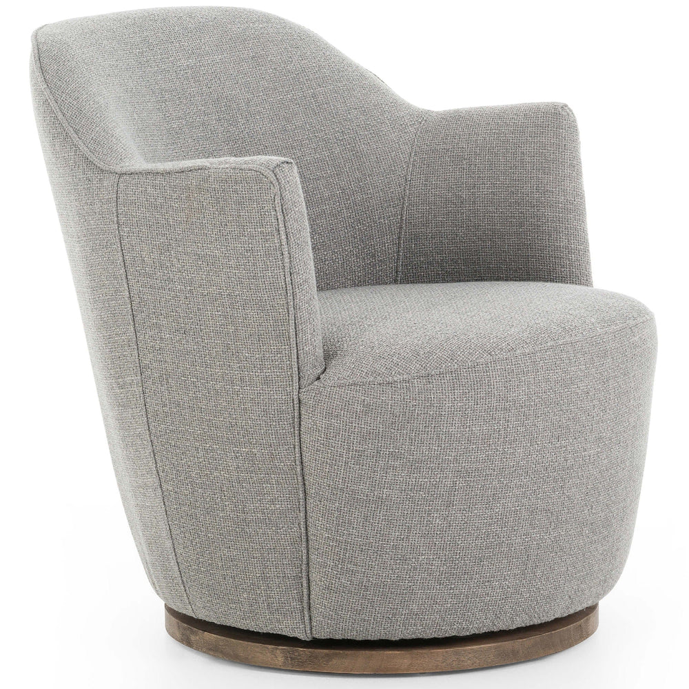 Aurora Swivel Chair, Gibson Silver-Furniture - Chairs-High Fashion Home