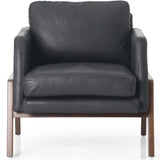 Diana Leather Chair, Heirloom Black-Furniture - Chairs-High Fashion Home