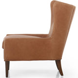 Marlow Leather Wing Chair, Palermo Cognac-Furniture - Chairs-High Fashion Home