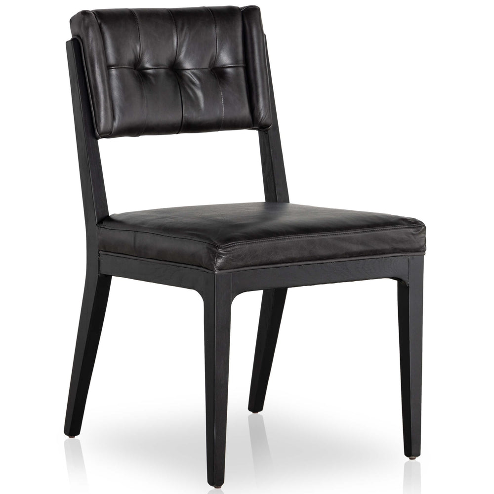 Norton Leather Dining Chair, Sonoma Black, Set of 2