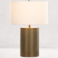 Cameron Table Lamp, Light Antique Brass-Lighting-High Fashion Home