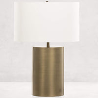 Cameron Table Lamp, Light Antique Brass-Lighting-High Fashion Home