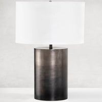 Cameron Table Lamp, Antique Pewter-Lighting-High Fashion Home