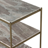 Felix Nightstand, Canyon Marble/Antique Brass