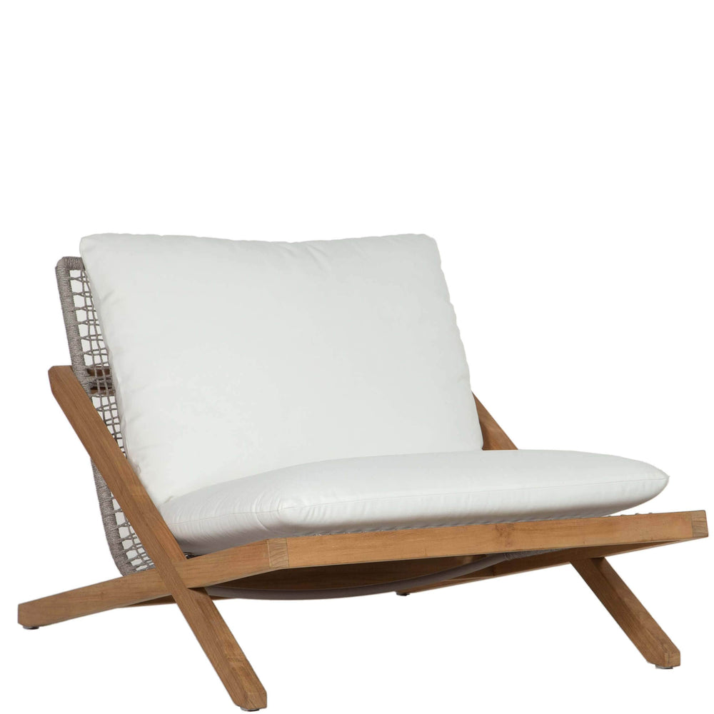 Bari Lounge Chair, Natural Regency White-Furniture - Chairs-High Fashion Home