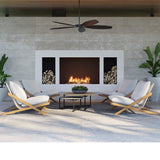 Bari Lounge Chair, Natural Regency White-Furniture - Chairs-High Fashion Home