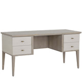 Pattinson Desk, White Ceruse/Cream Shagreen-Furniture - Office-High Fashion Home