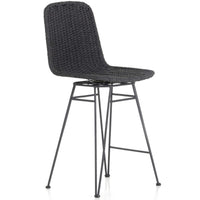 Dema Outdoor Swivel Counter Stool, Dark Grey-Furniture - Dining-High Fashion Home