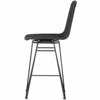 Dema Outdoor Swivel Counter Stool, Dark Grey-Furniture - Dining-High Fashion Home