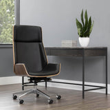 Rhett Office Chair, Dillion Black-Furniture - Office-High Fashion Home
