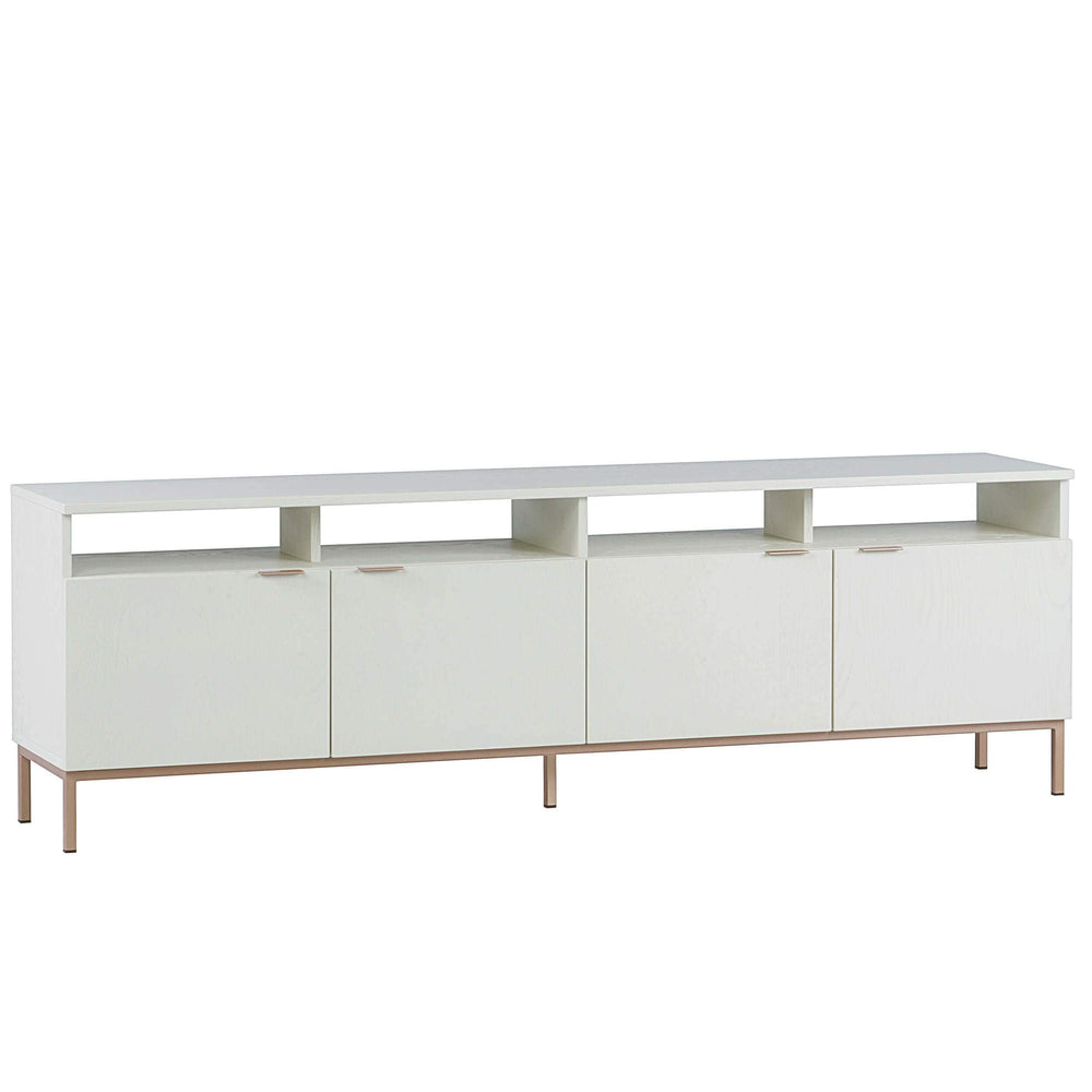 Ambrose Modular Media Stand, Cream-Furniture - Accent Tables-High Fashion Home