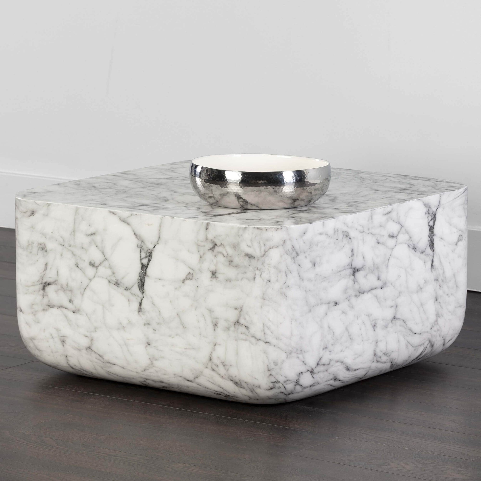 Strut Coffee Table Marble Look High Fashion Home