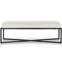 Nadia Rectangular Ottoman, Barlow Ivory