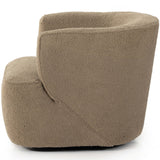 Mila Swivel Chair, Sheepskin Camel-Furniture - Chairs-High Fashion Home
