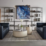 Diaz Coffee Table, Grey/Wood Grain Brown-Furniture - Accent Tables-High Fashion Home