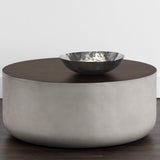 Diaz Coffee Table, Grey/Wood Grain Brown-Furniture - Accent Tables-High Fashion Home