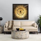 Diaz Coffee Table, Marble Look/Antique Brass-Furniture - Accent Tables-High Fashion Home