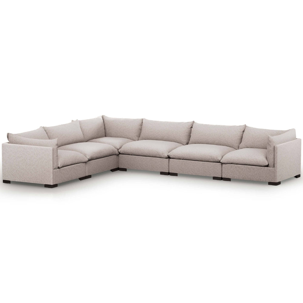 Westwood 6 Piece Sectional, Bayside Pebble-Furniture - Sofas-High Fashion Home