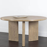Giulietta Dining Table 55" Round, Weathered Oak-Furniture - Dining-High Fashion Home