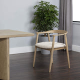 Jeremy Dining Armchair, Weathered Oak/Dove Cream, Set of 2-Furniture - Dining-High Fashion Home