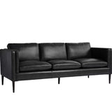 Richmond, Sofa, Brentwood Charcoal Leather-Furniture - Sofas-High Fashion Home