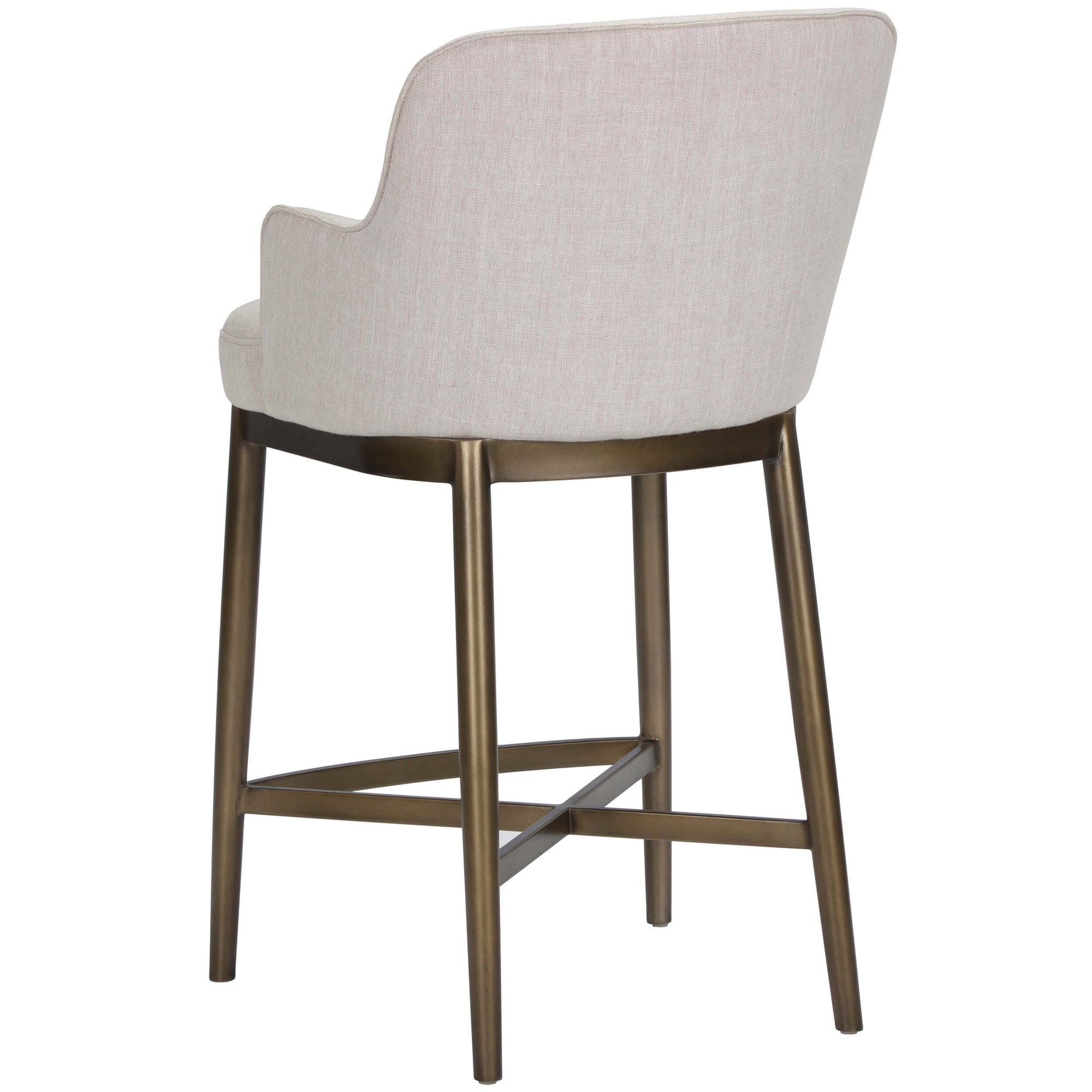 Franklin Counter Stool, Beige Linen High Fashion Home